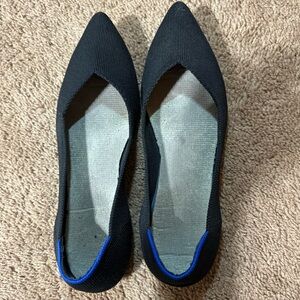 Rothy’s The Point Women’s Size 8 Black Missing InSoles Flats Slip On